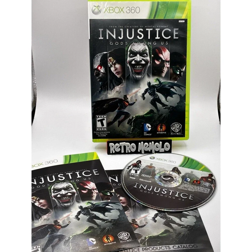 Injustice: Gods Among Us (Microsoft Xbox 360, 2013) Complete w/ Manual - 0306